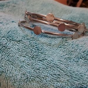 Silver poker dots braclet